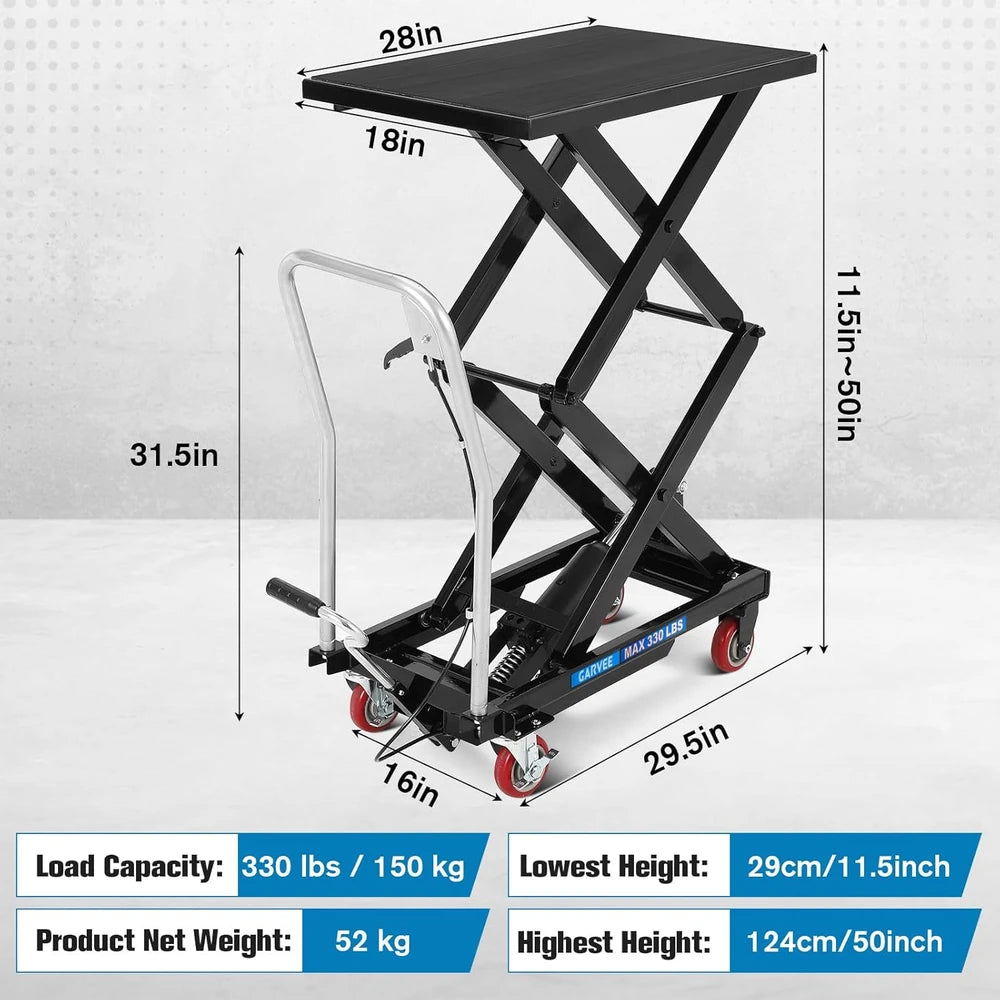 Garvee Hydraulic Lift Table 330 LBS 50"