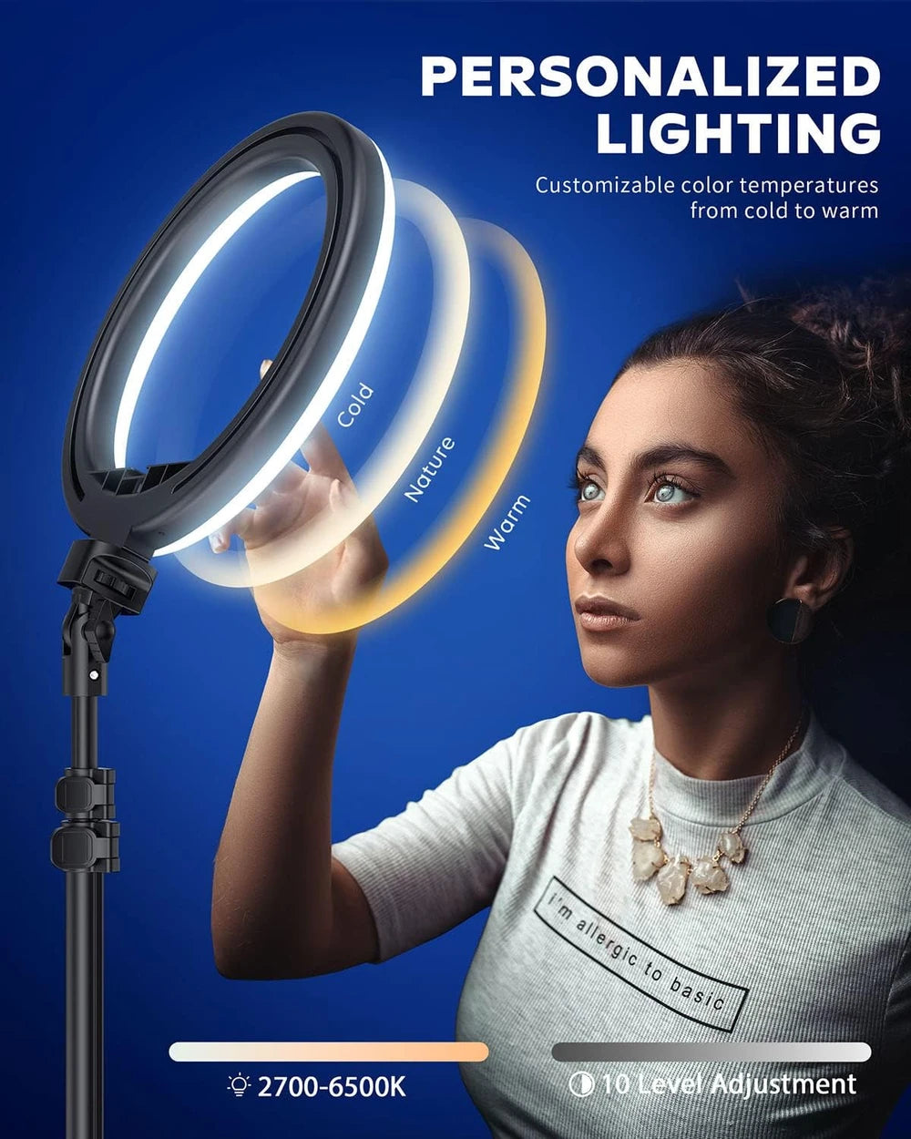 Kaiess 10.2" Ring Light Tripod