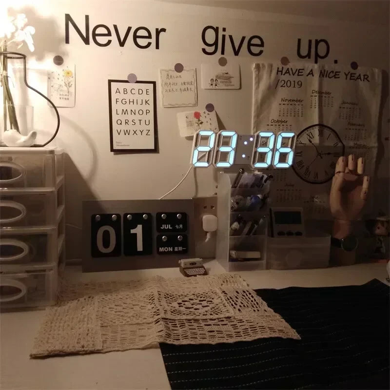 Minimalist LED Digital Wall Clock
