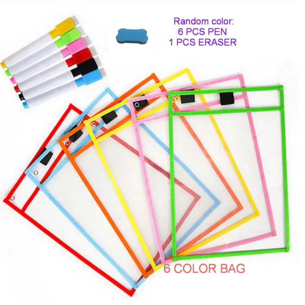 Reusable Dry Erase Pocket Set