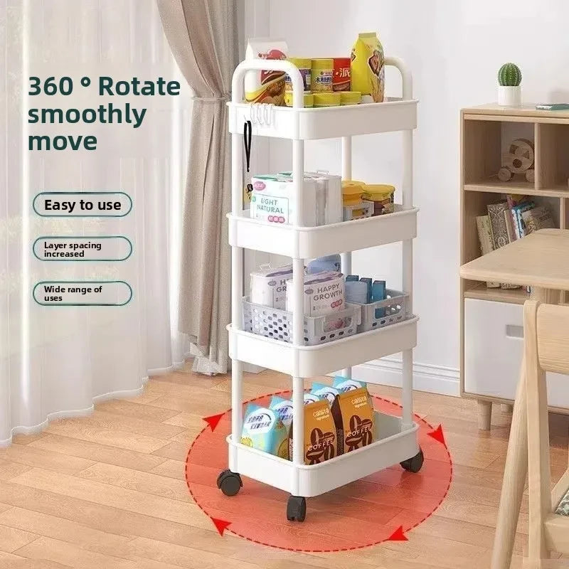 Mobile Five-Tier Storage Trolley